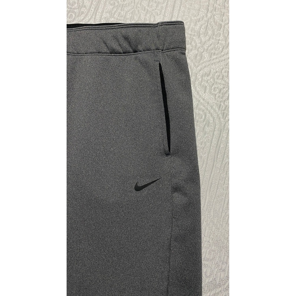 Nike Mens XL Gray Wide Leg Fleece Sweatpants Loose Fit Training Pants - Picture 2 of 6